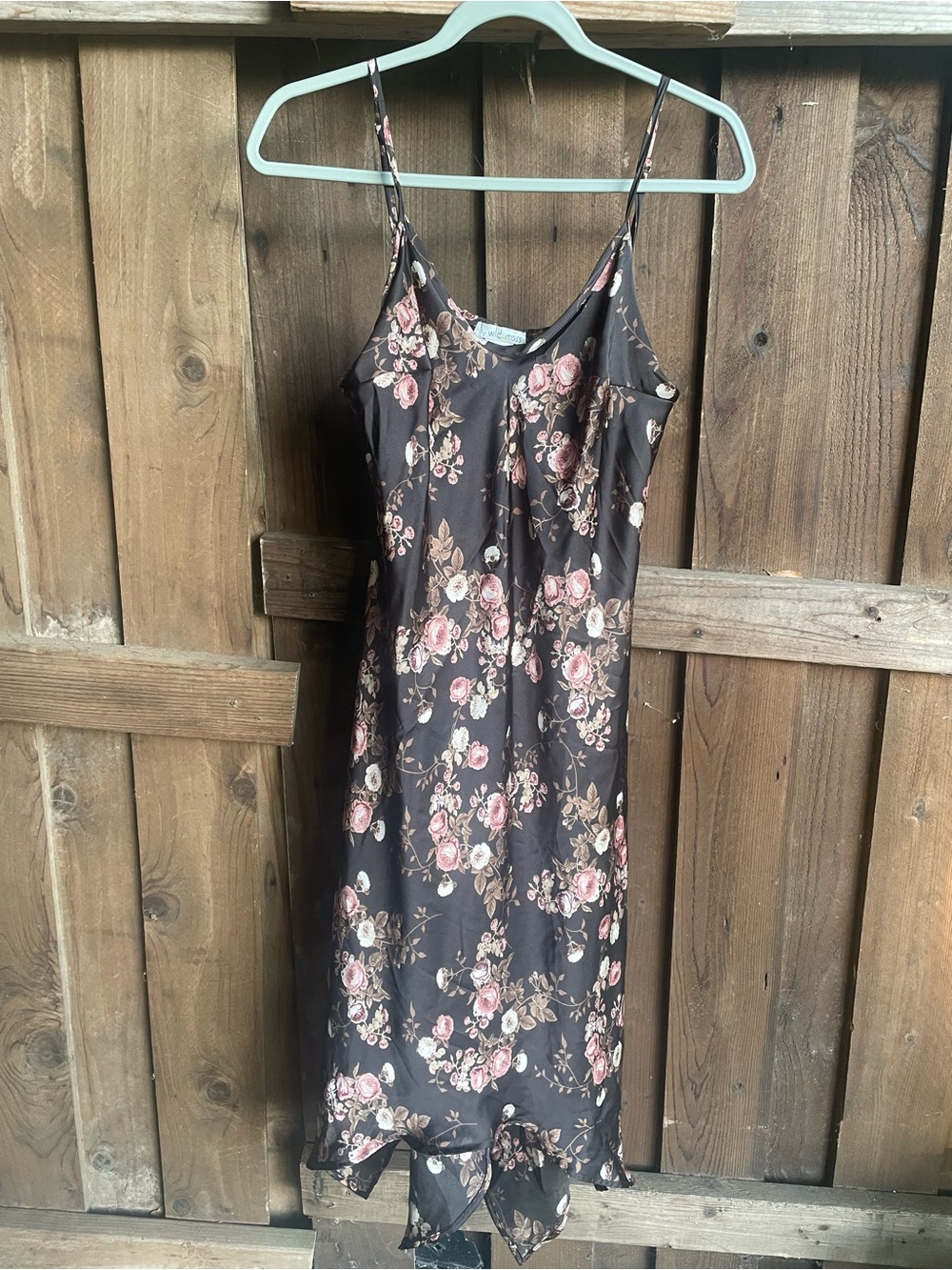 Boot Barn Wild Moss BlackWhimsigoth 90’s Boho Floral Cami Dress